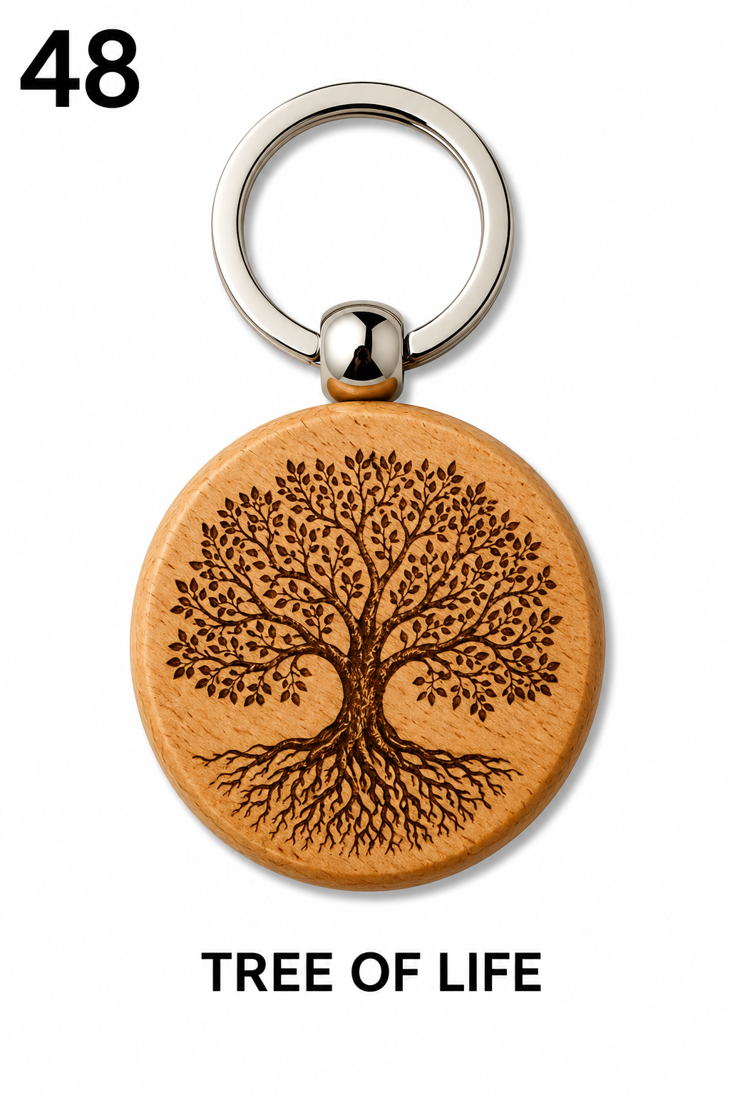 Porte-clés en bois gravé – Création artisanale WOOW-FRANCE