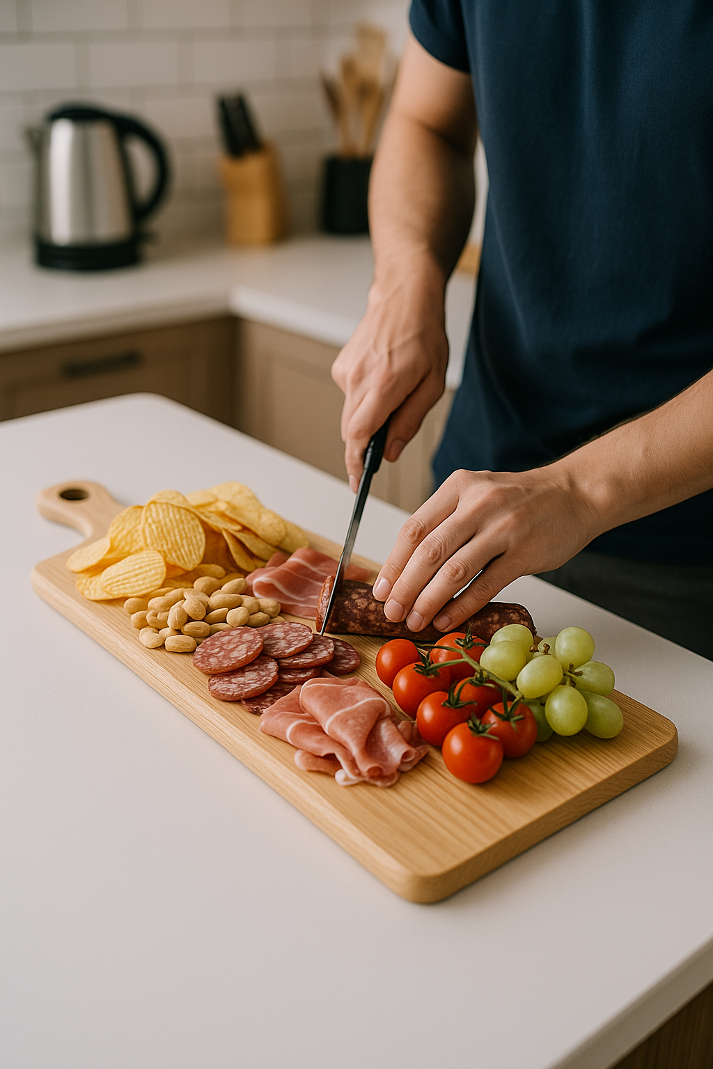 Planche Apéro Artisanale WOOW™ – Chêne Massif, Fait Main dans Mon Atelier