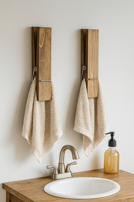 Pince à Linge Géante WOOW™ – Accroche Murale Design & Artisanale