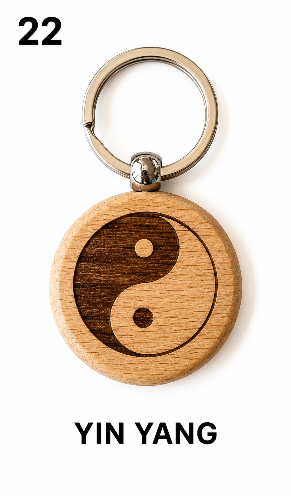 Porte-clés en bois gravé – Création artisanale WOOW-FRANCE