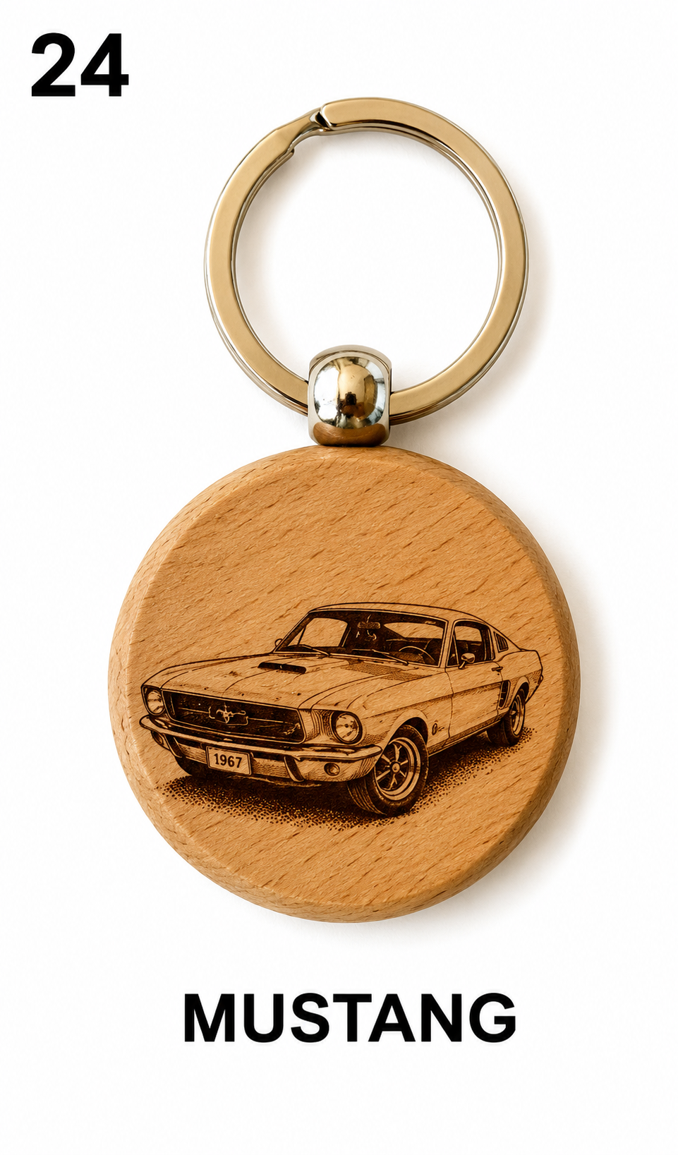 Porte-clés en bois gravé – Création artisanale WOOW-FRANCE