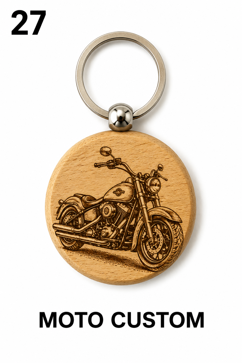 Porte-clés en bois gravé – Création artisanale WOOW-FRANCE