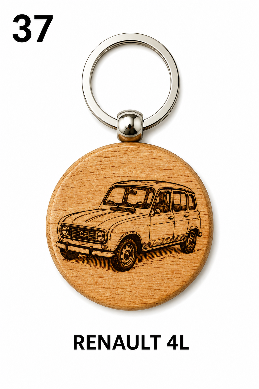 Porte-clés en bois gravé – Création artisanale WOOW-FRANCE