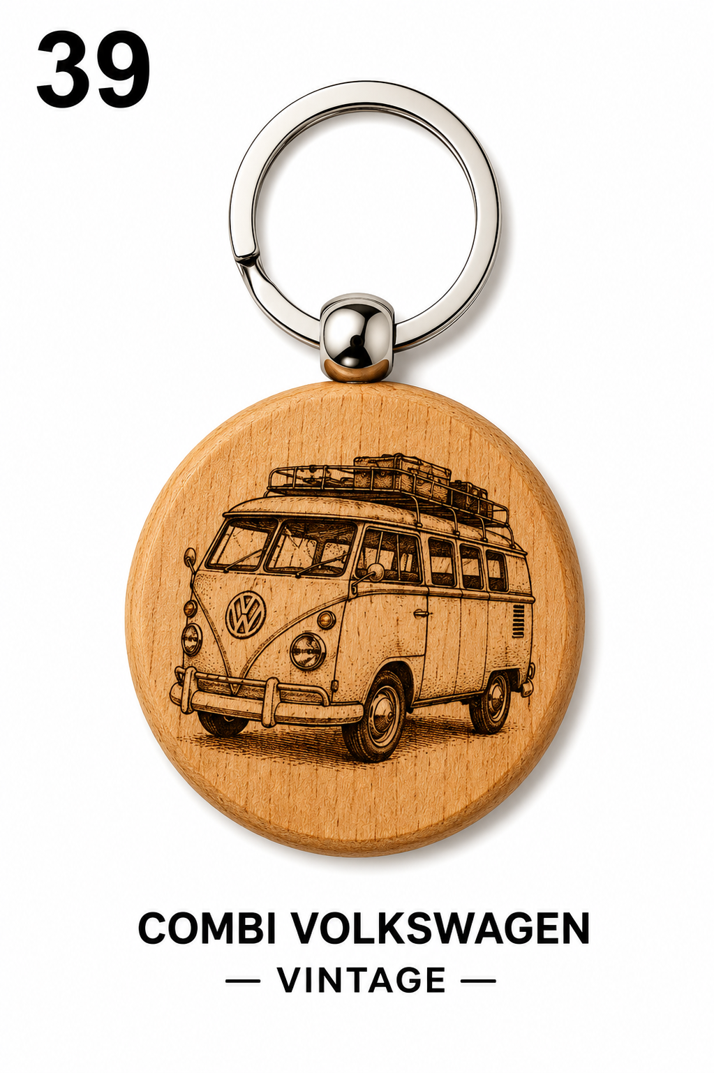 Porte-clés en bois gravé – Création artisanale WOOW-FRANCE