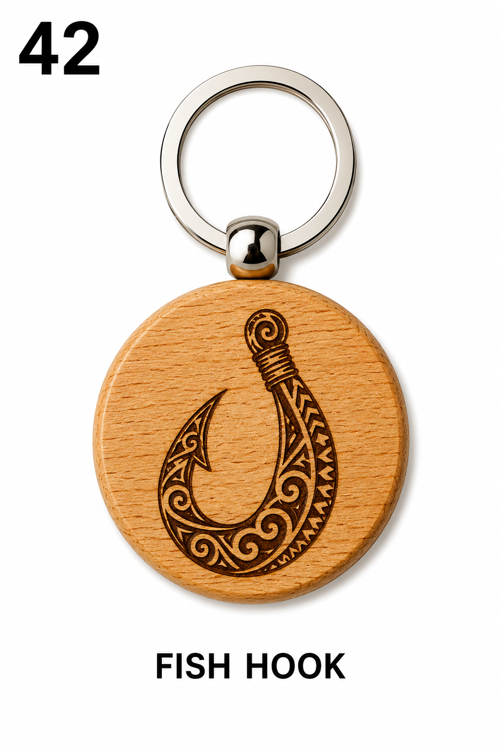 Porte-clés en bois gravé – Création artisanale WOOW-FRANCE