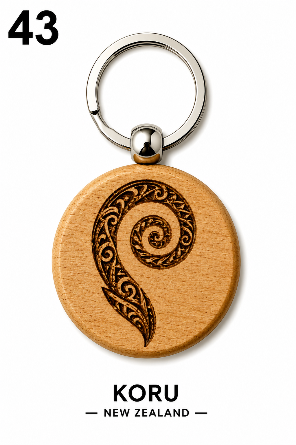 Porte-clés en bois gravé – Création artisanale WOOW-FRANCE