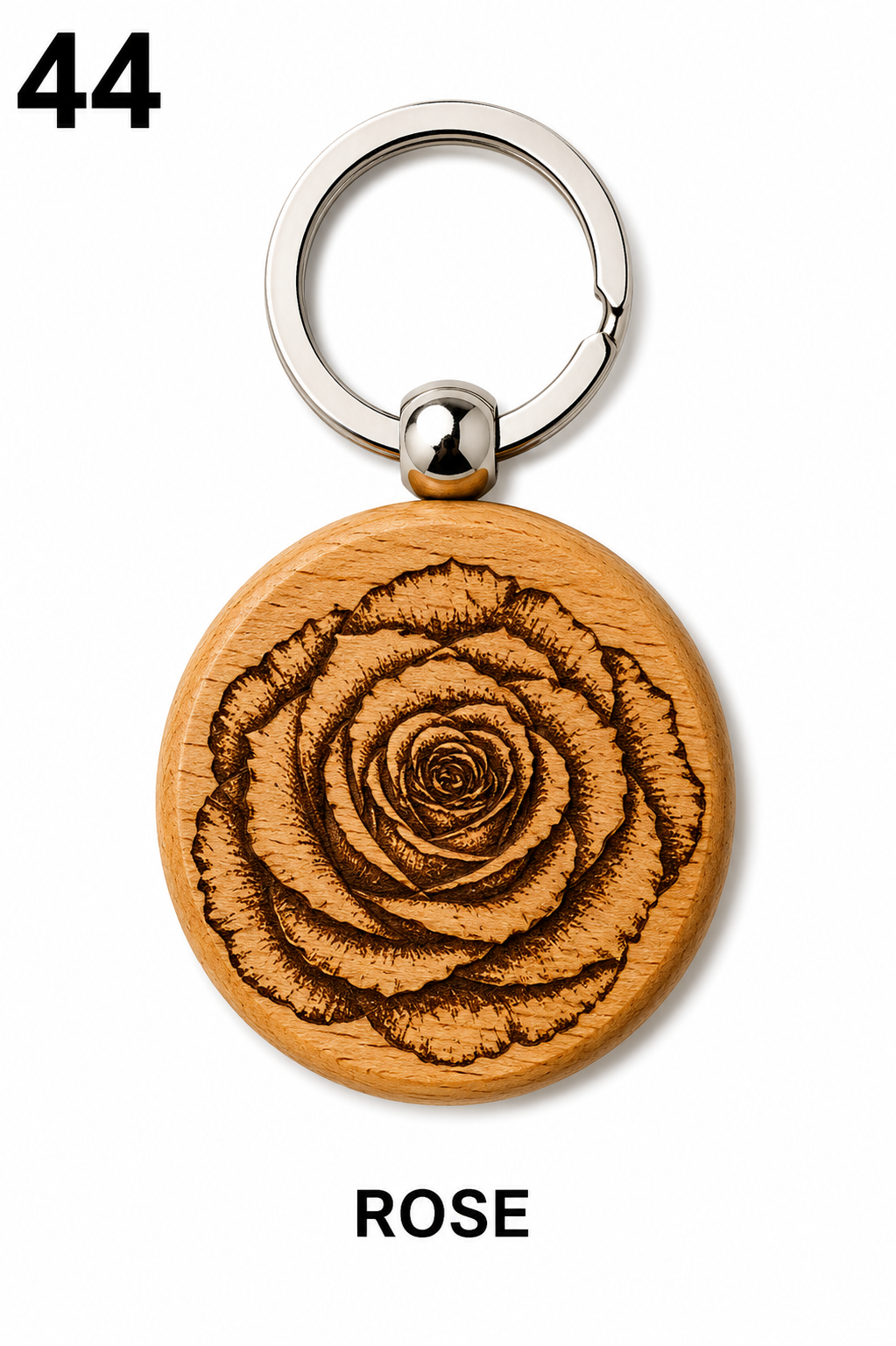 Porte-clés en bois gravé – Création artisanale WOOW-FRANCE