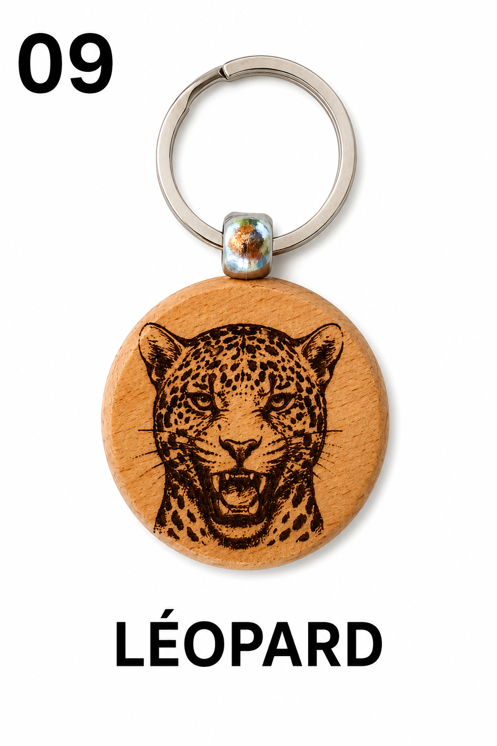 Porte-clés en bois gravé – Création artisanale WOOW-FRANCE