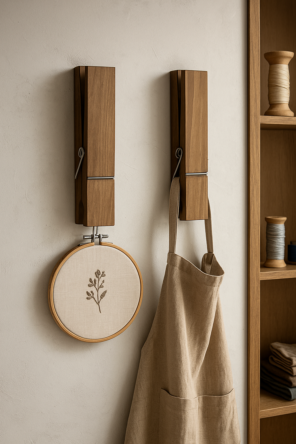 Pince à Linge Géante WOOW™ – Accroche Murale Design & Artisanale