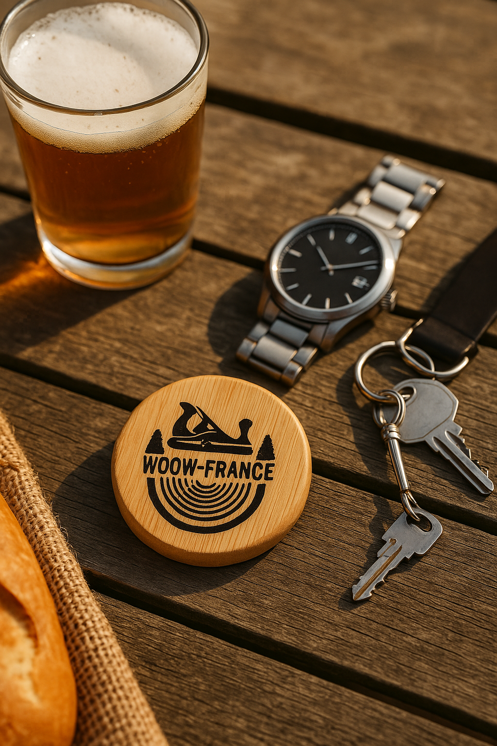 Décapsuleur Rond Aimanté WOOW™ – Bois Naturel | Indispensable & Stylé