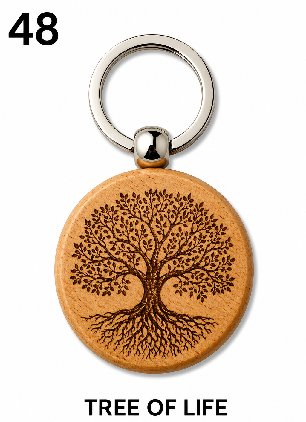 Porte-clés en bois gravé – Création artisanale WOOW-FRANCE